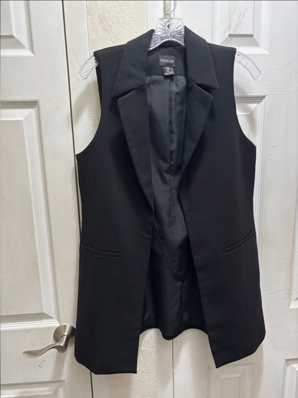 Rachel Zoe Black Tailored Sleeveless Blazer Vest